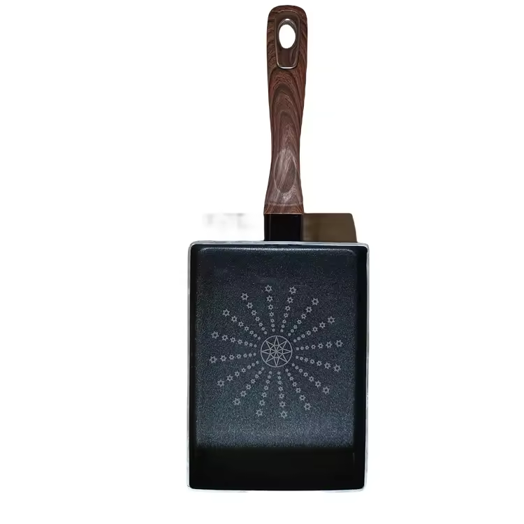 Velká sada nádobí Hluboká nepřilnavá ocelová pánev na smažení s poklicí