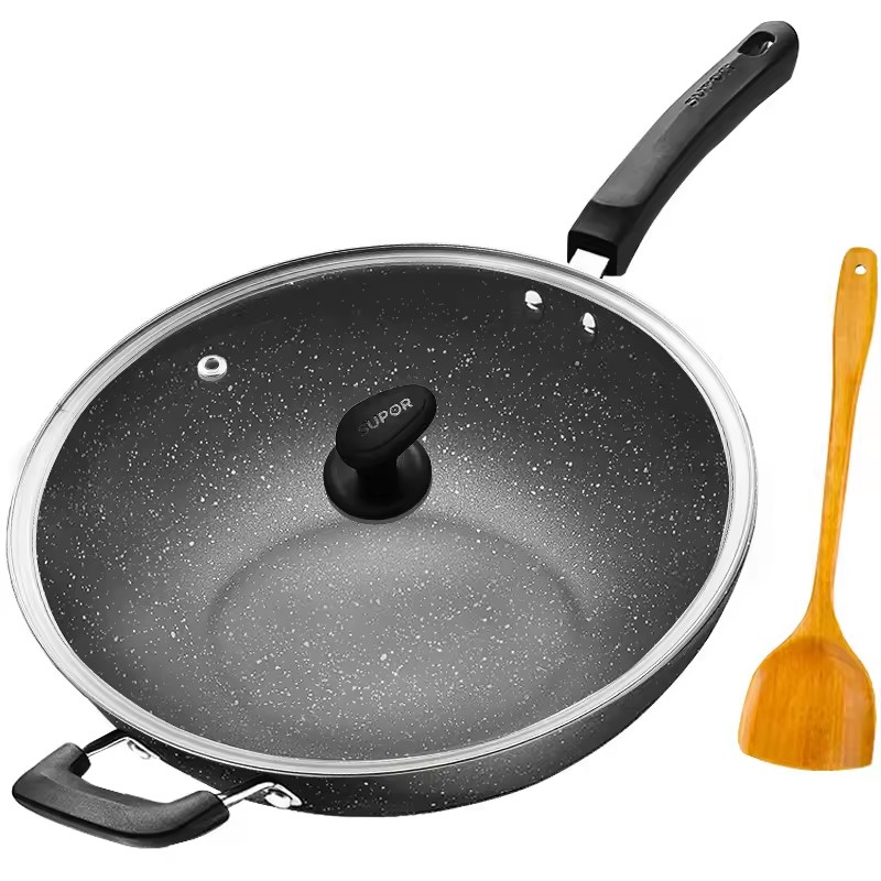 Nepřilnavý wok s wok pro domácnost 32cm indukční sporák plynový sporák