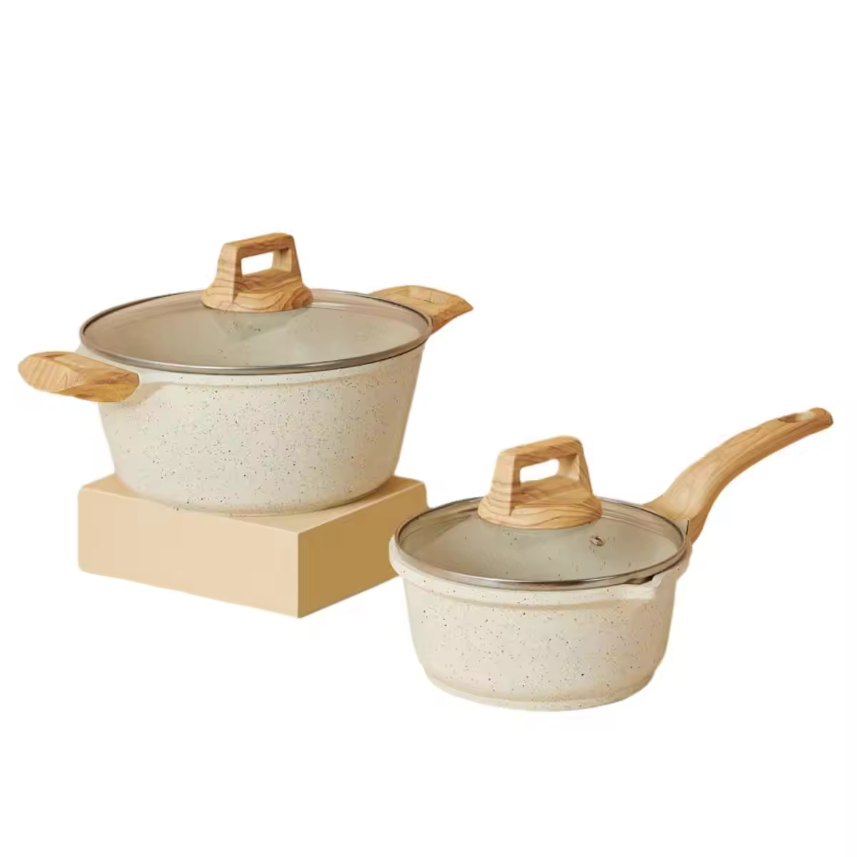 Přizpůsobené sady hliníkových nepřilnavých polévkových hrnců s logem a rukojetí