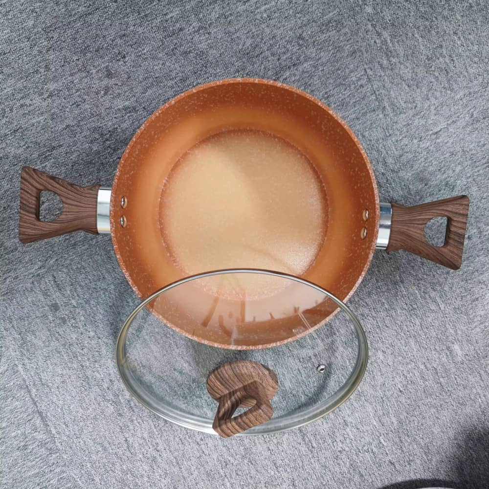 Netoxický indukční nepřilnavý tlakový odlévací hrnec na vaření kastrolový hrnec s měkkým dotykem