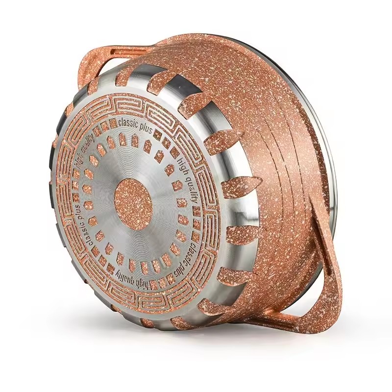 Hliníkové hrnce a pánve Zhiye 2024 Kuchyňské nádobí Nepřilnavé nádobí Nástroje na vaření Kuchyňské nádobí