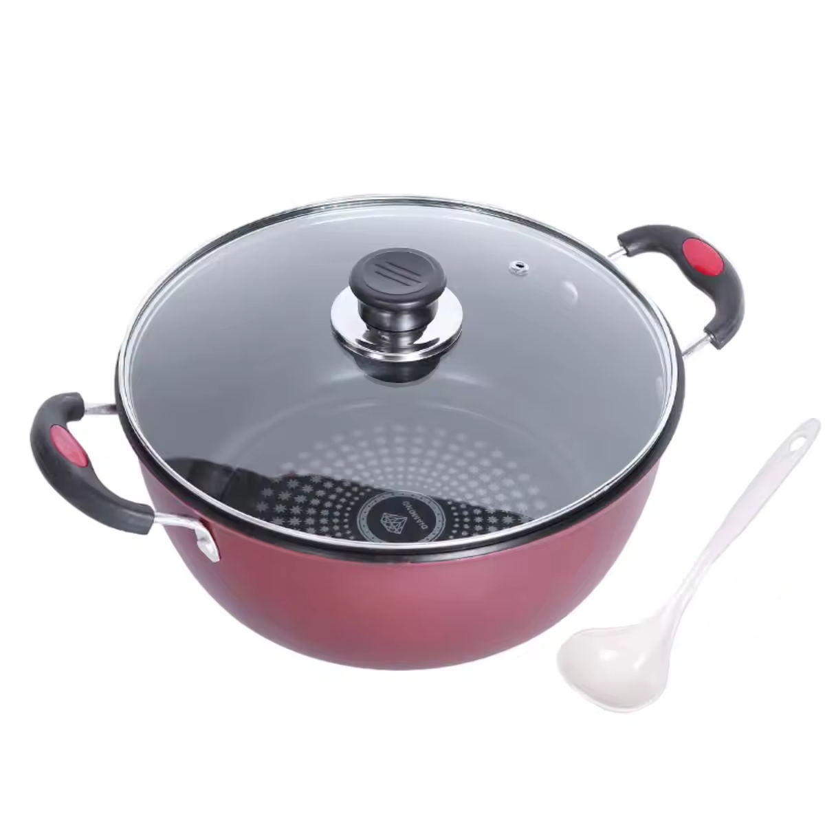 Keramický hrnec na polévku s dvojitým uchem Domácí zdravotní potah Nepřilnavý hrnec na vaření